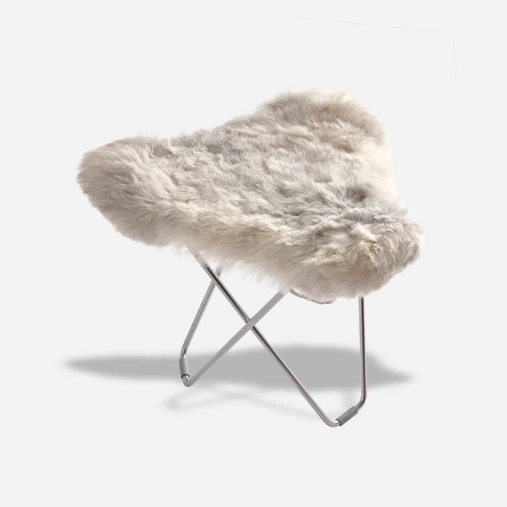 Cuero Design Fotpall Flying Goose Island Kort Grå - Utställningsvara