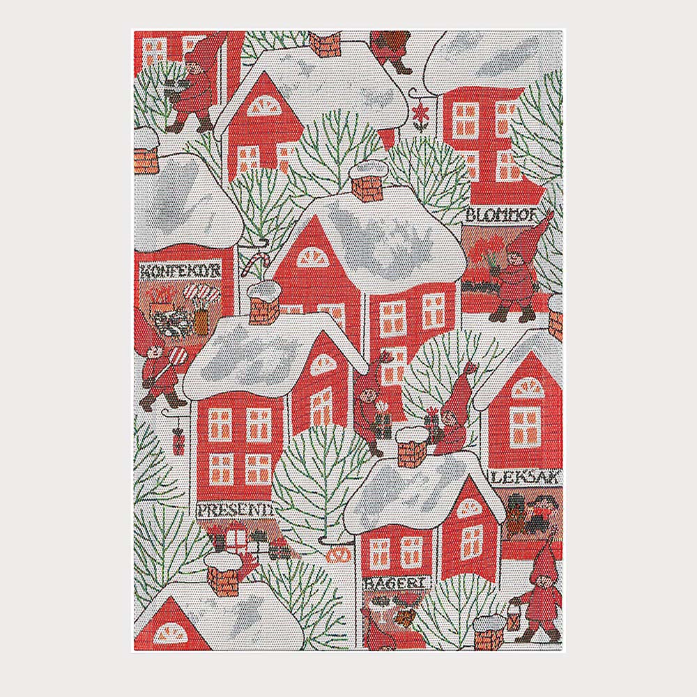 Kitchen towel Santa Claus Village – Ekelund Linen Weaving 