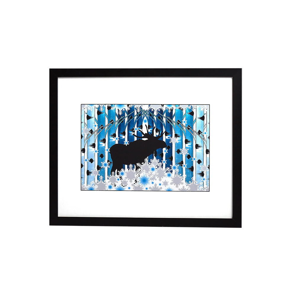 Poster "Vinter" Älg – Smadi Interior & Studio