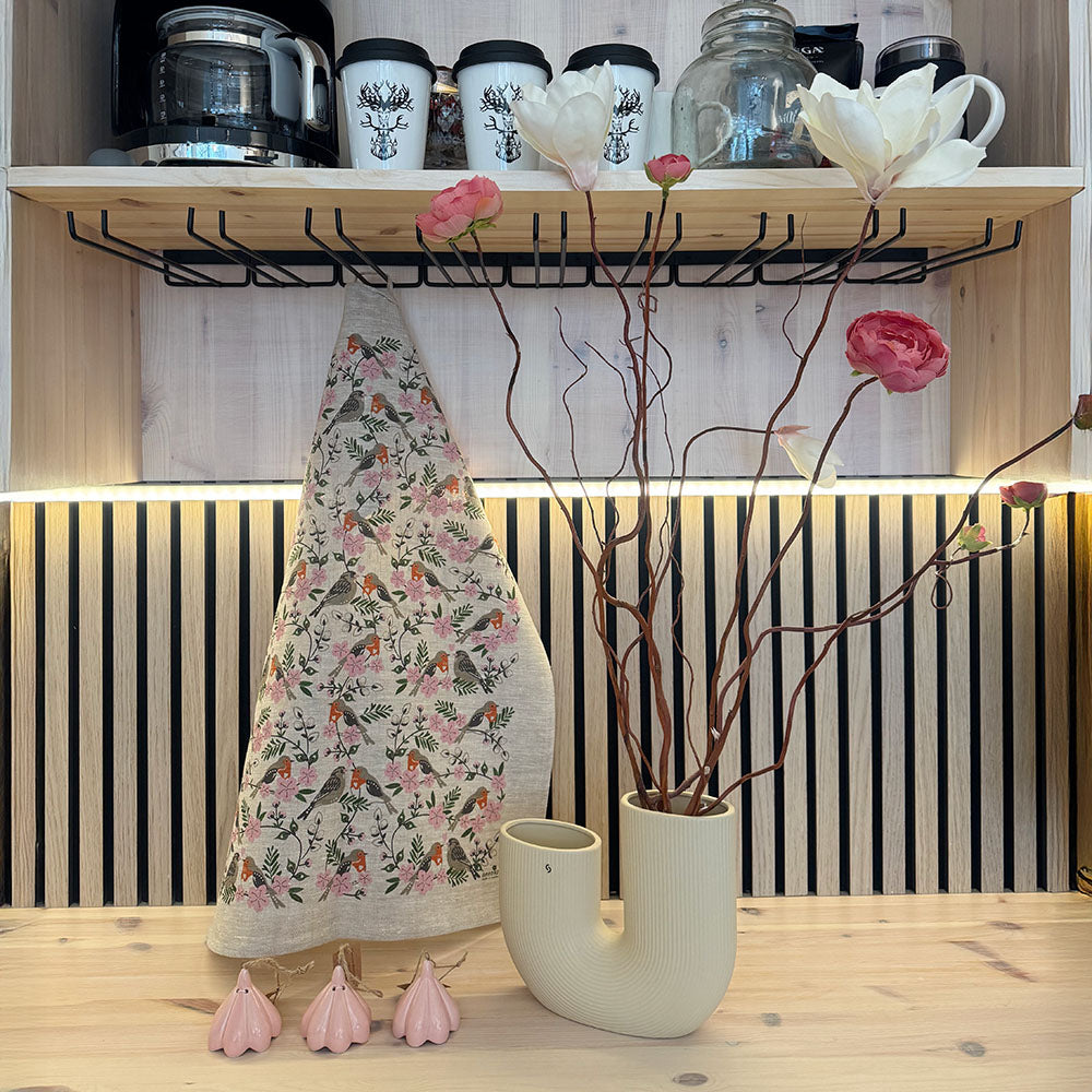 Kitchen towel Springbird – robin &amp; house sparrow