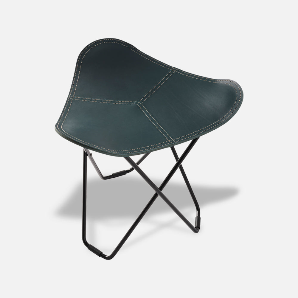 Cuero Footstool Flying Goose Pampa