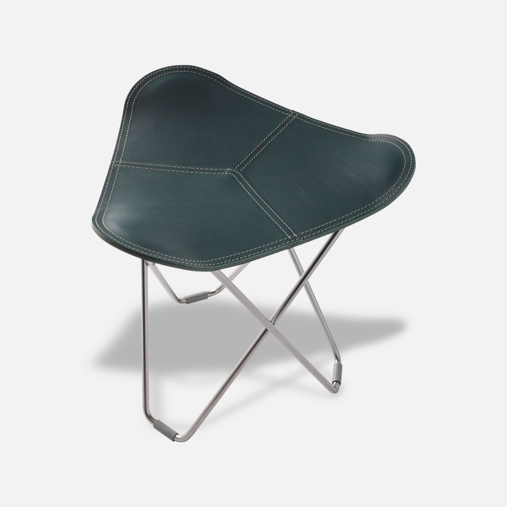 Cuero Footstool Flying Goose Pampa