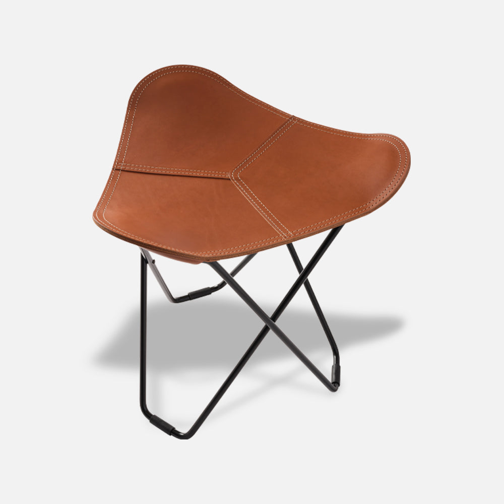 Cuero Footstool Flying Goose Pampa