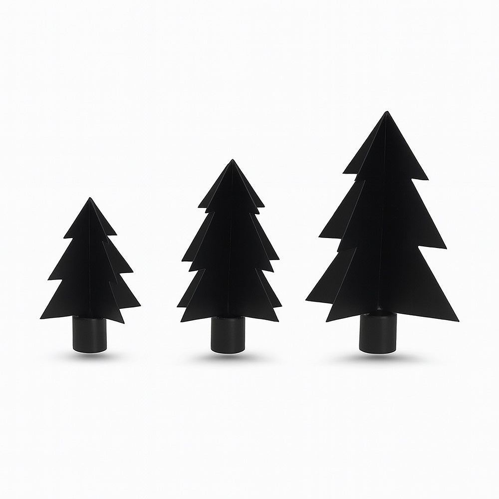 Julgranar i metall 3 st för ljusstakar | Annelie Palmqvist