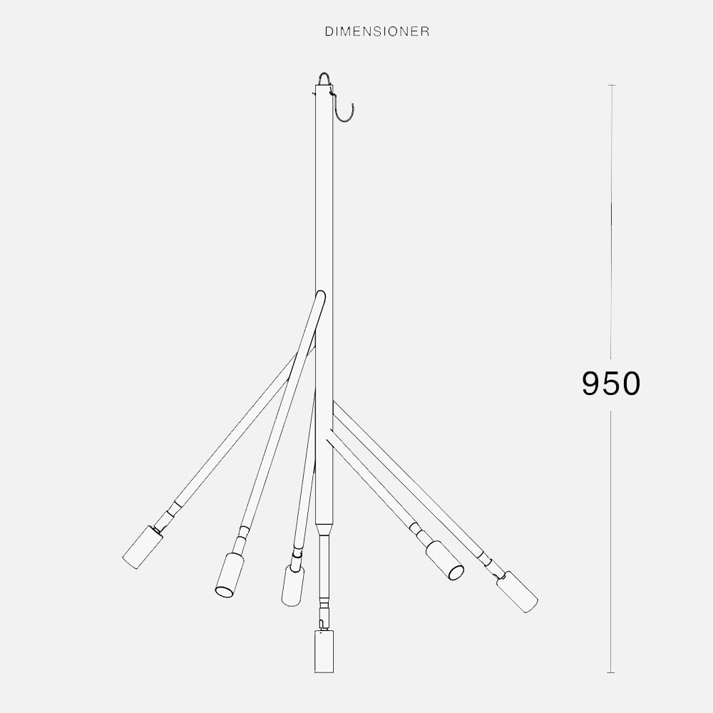 Örsjö Kvist 6 arm Ceiling lamp