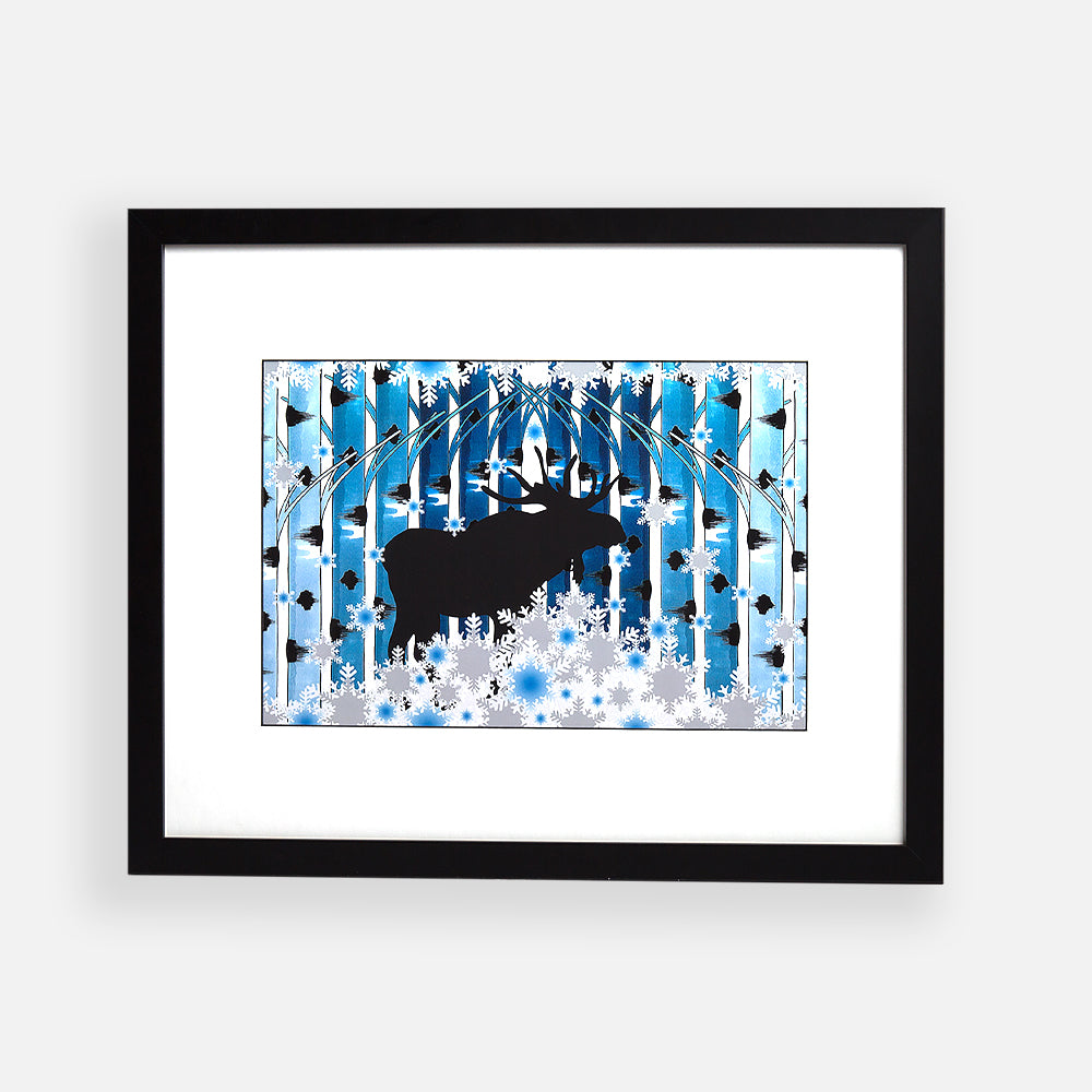 Poster “Winter” Moose – Smadi Interior &amp; Studio