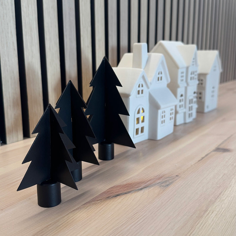 Julgranar i metall 3 st för ljusstakar | Annelie Palmqvist